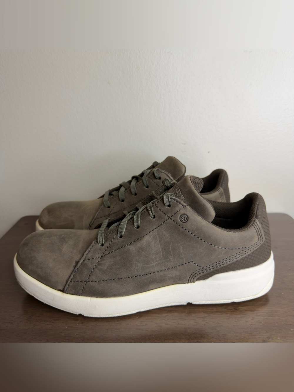 Red Wings Worx Steel Toe Brown Leather Lace Up Sneakers Sz 9 Womens